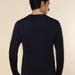 Sleepz Men Blue Solid Regular Fit Cotton T-Shirt