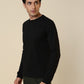 Sleepz Men Black Regular Fit Solid T-Shirt