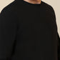 Sleepz Men Black Regular Fit Solid T-Shirt