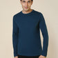 Sleepz Men Blue Regular Fit Solid Round Neck Collar T-Shirt