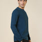 Sleepz Men Blue Regular Fit Solid Round Neck Collar T-Shirt