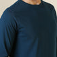 Sleepz Men Blue Regular Fit Solid Round Neck Collar T-Shirt