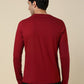 Sleepz Men Red Regular Fit Solid Round Neck Collar T-Shirt