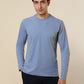 Sleepz Men Blue Solid Regular Fit Cotton T-Shirt