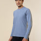 Sleepz Men Blue Solid Regular Fit Cotton T-Shirt