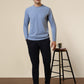 Sleepz Men Blue Solid Regular Fit Cotton T-Shirt