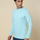Sleepz Men Green Regular Fit Solid Round Neck Collar T-Shirt