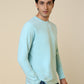 Sleepz Men Green Regular Fit Solid Round Neck Collar T-Shirt