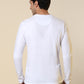 Sleepz Men White Solid Regular Fit Cotton T-Shirt