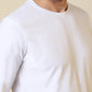 Sleepz Men White Solid Regular Fit Cotton T-Shirt