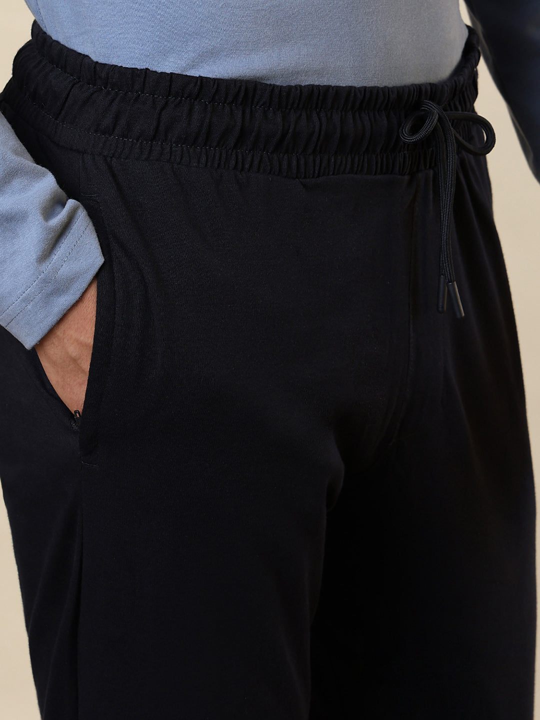 Sleepz Men Blue Regular Fit Solid Trackpant