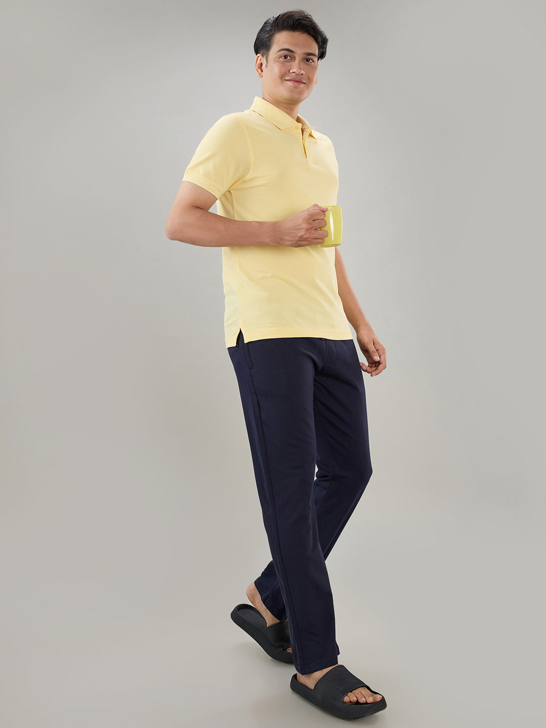 Sleepz Men Blue Regular Fit Solid Trackpant