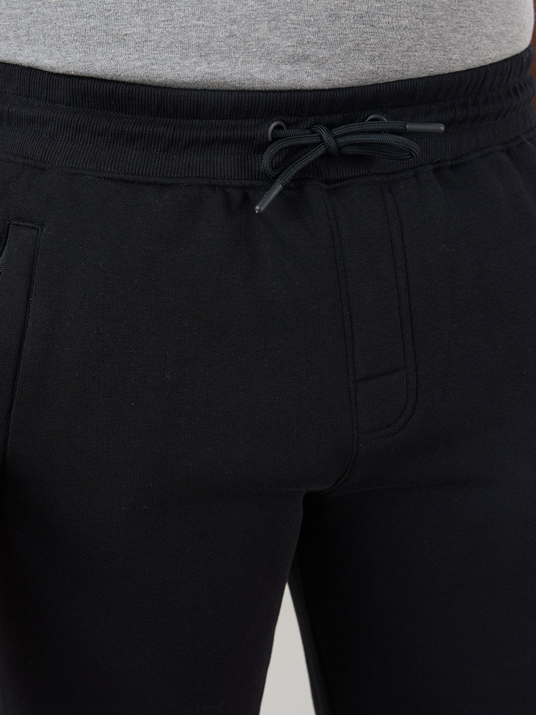 Sleepz Men Black Regular Fit Trackpant