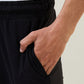 Sleepz Men Black Regular Fit Solid Trackpant