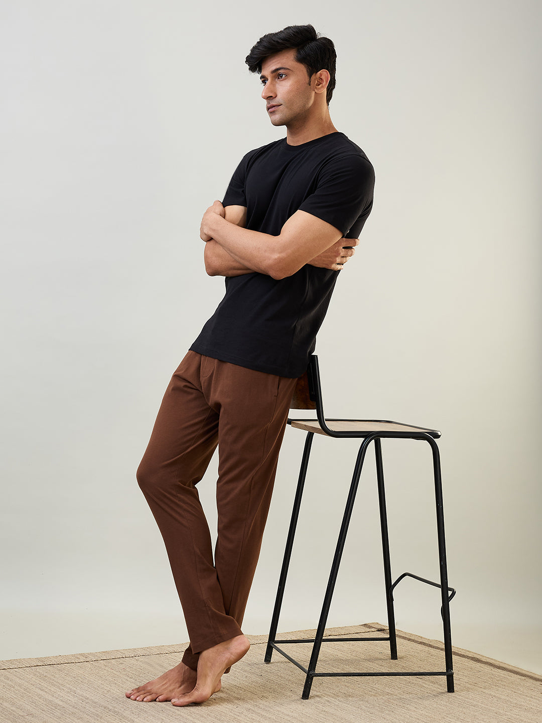 Sleepz Men Brown Regular Fit Solid Trackpant