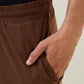 Sleepz Men Brown Regular Fit Solid Trackpant