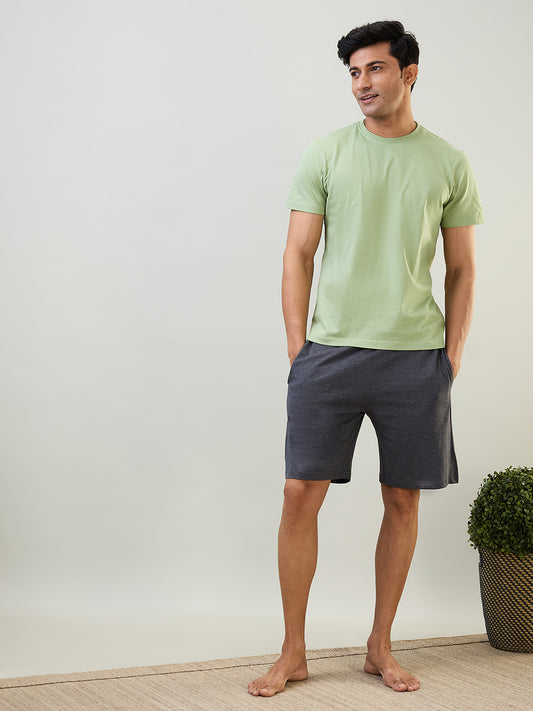 Sleepz Men Green Solid Cotton Garment Kit
