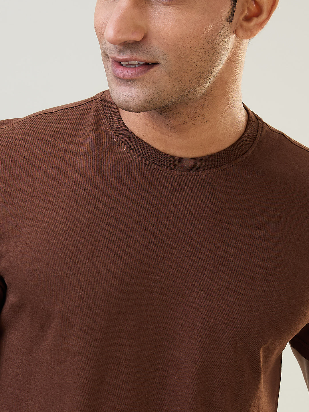 Sleepz Men Brown Solid Night Suit