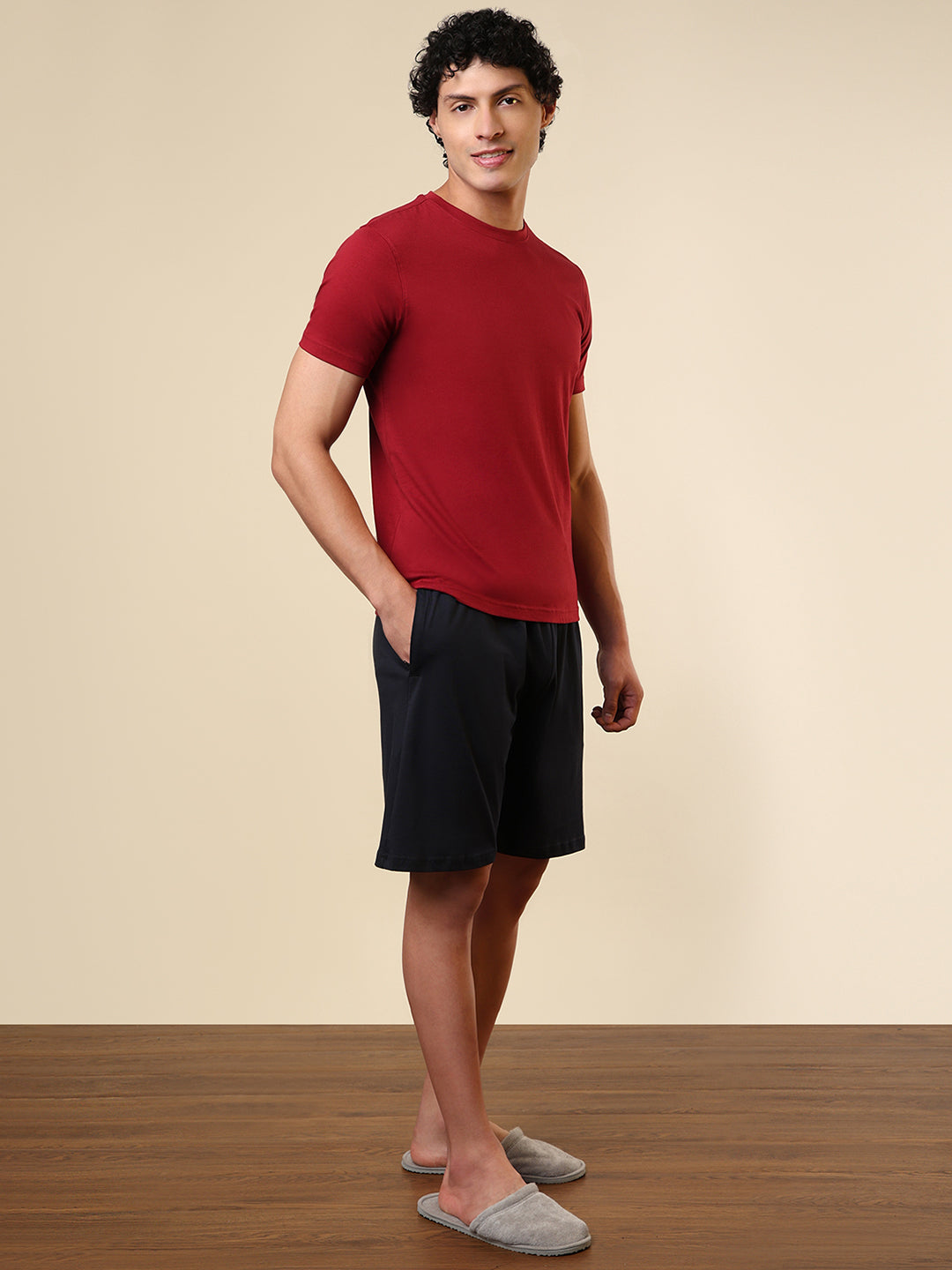 Sleepz Men Red Solid Cotton Garment Kit