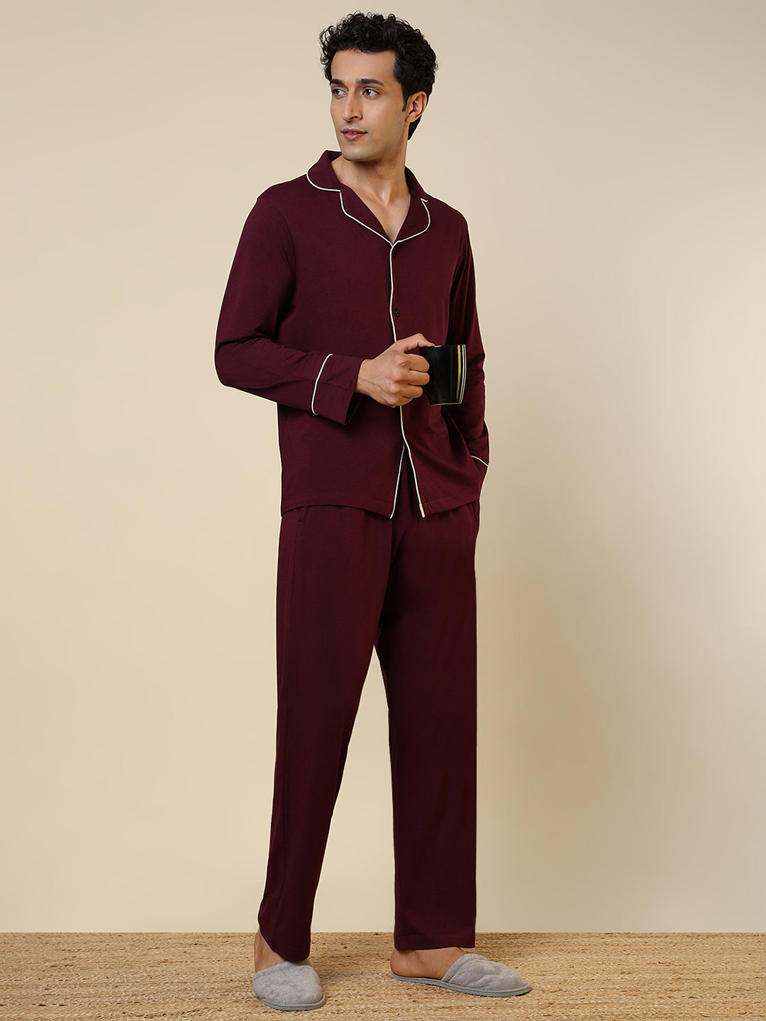 Sleepz Men Multi-Colour Solid Cotton Blend Garment Kit