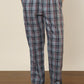Sleepz Men Grey Checks Regular Fit Cotton Pyjama