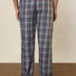 Sleepz Men Grey Checks Regular Fit Cotton Pyjama