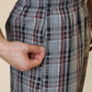 Sleepz Men Grey Checks Regular Fit Cotton Pyjama