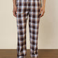 Sleepz Men Maroon Regular Fit Checks Pyjama