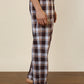 Sleepz Men Maroon Regular Fit Checks Pyjama