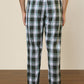 Sleepz Men Green Regular Fit Checks Pyjama