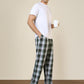 Sleepz Men Green Regular Fit Checks Pyjama