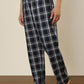 Sleepz Men Blue Checks Regular Fit Cotton Pyjama