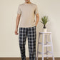 Sleepz Men Blue Checks Regular Fit Cotton Pyjama
