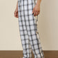 Sleepz Men White Regular Fit Checks Pyjama