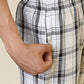 Sleepz Men White Regular Fit Checks Pyjama