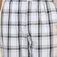 Sleepz Men White Regular Fit Checks Pyjama