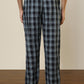 Sleepz Men Black Checks Regular Fit Cotton Pyjama