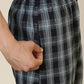 Sleepz Men Black Checks Regular Fit Cotton Pyjama