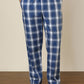 Sleepz Men Blue Regular Fit Checks Pyjama