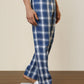 Sleepz Men Blue Regular Fit Checks Pyjama