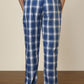 Sleepz Men Blue Regular Fit Checks Pyjama