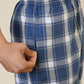 Sleepz Men Blue Regular Fit Checks Pyjama