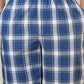Sleepz Men Blue Regular Fit Checks Pyjama
