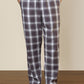 Sleepz Men Brown Regular Fit Checks Pyjama