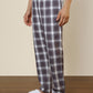 Sleepz Men Brown Regular Fit Checks Pyjama