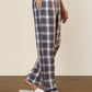 Sleepz Men Brown Regular Fit Checks Pyjama