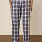 Sleepz Men Brown Regular Fit Checks Pyjama