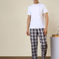 Sleepz Men Brown Regular Fit Checks Pyjama