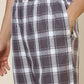 Sleepz Men Brown Regular Fit Checks Pyjama