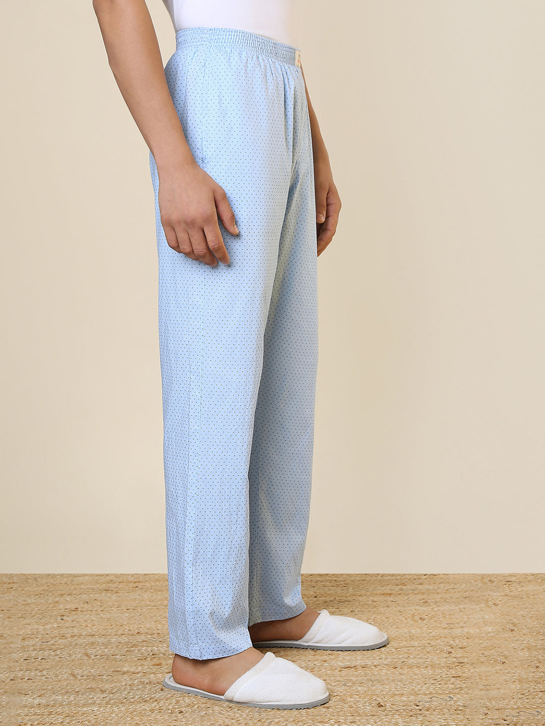 Sleepz Men Blue Regular Fit Printed Pyjama